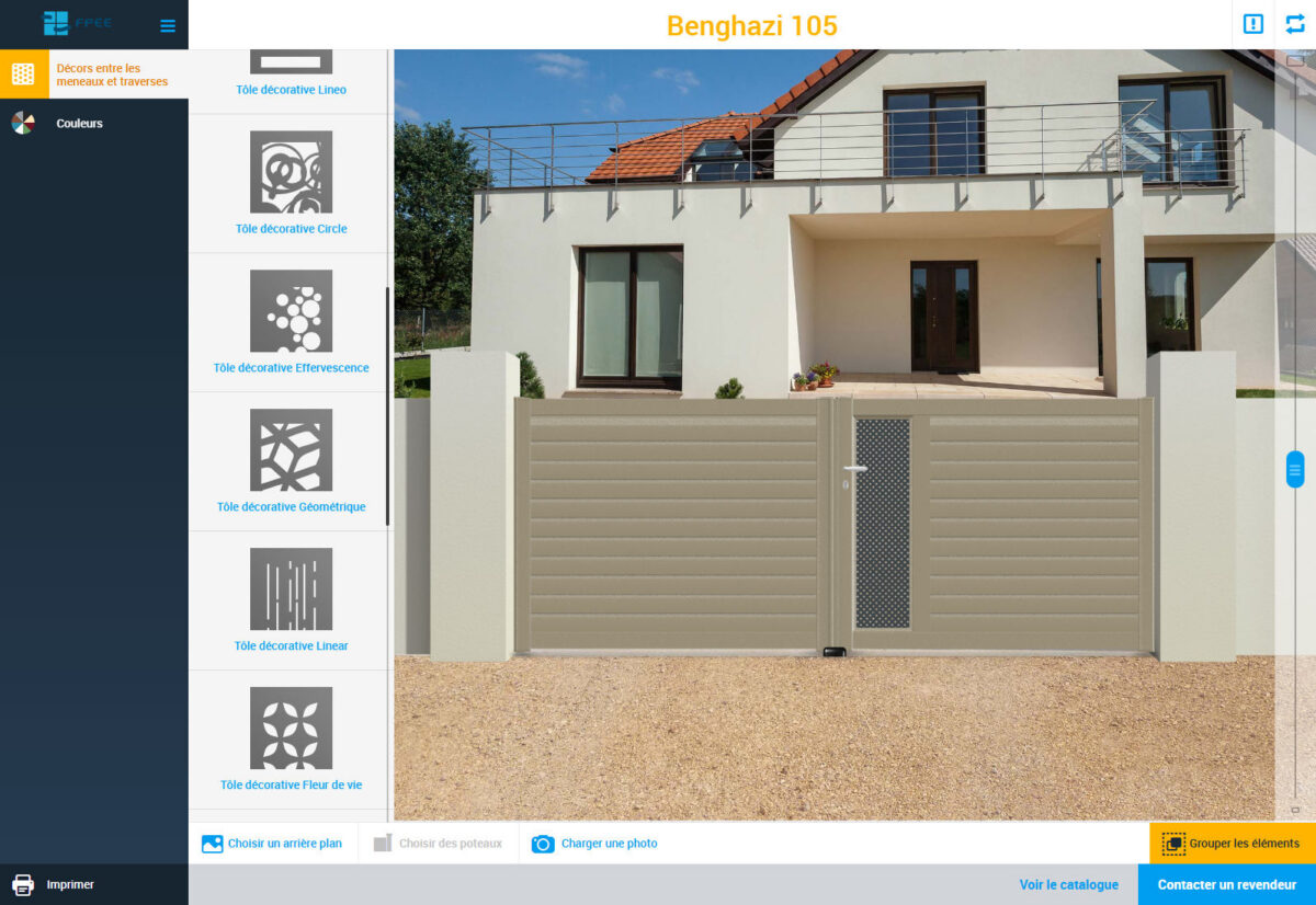 Configurateur de portails portillons et clôtures PVC et aluminium