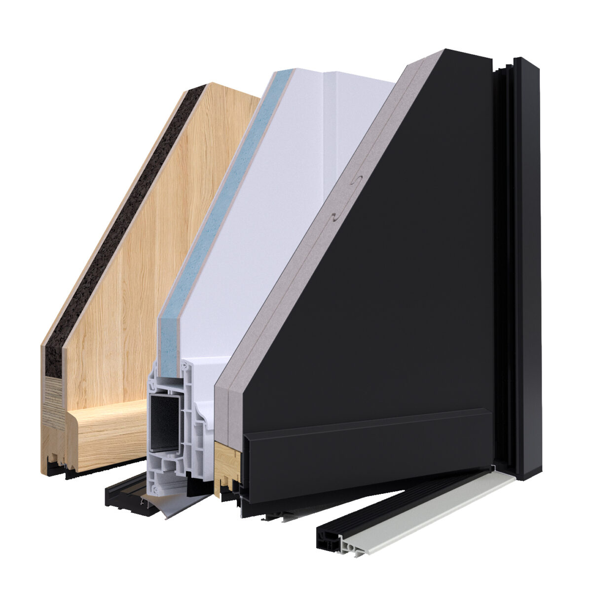 Gamme de portes d'entrée PVC aluminium et bois