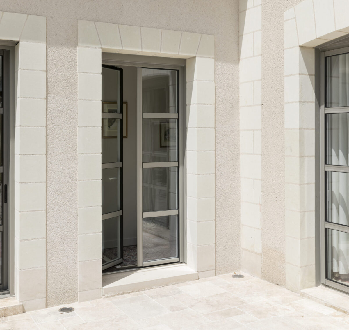 Porte-fenêtre ALU Sensation 2 coloris Gris bistre sablé 2800