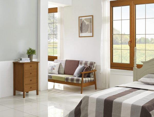 Fenêtre PVC 70 mm Sérénité coloris Chêne doré