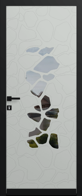 Porte d'entrée ALU Monobloc modèle Lava