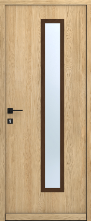 Porte d'entrée Bois Monobloc Lumio