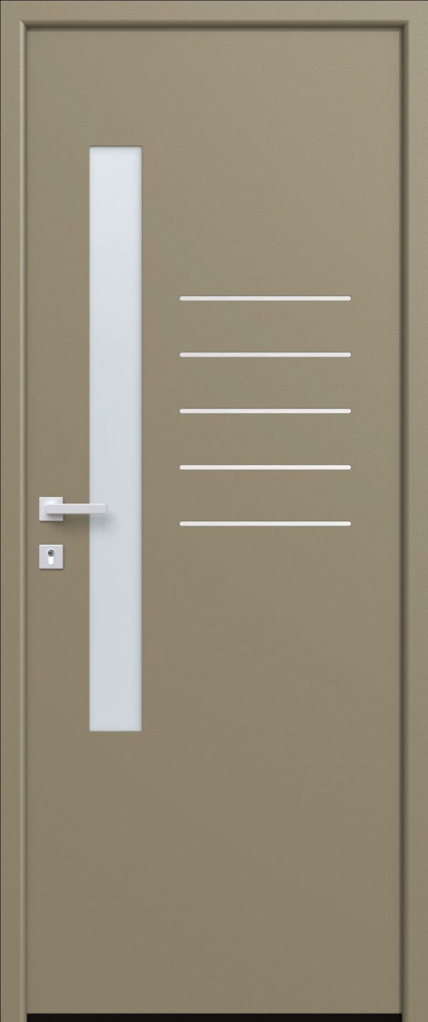 Porte d'entrée ALU Monobloc modèle Pinta