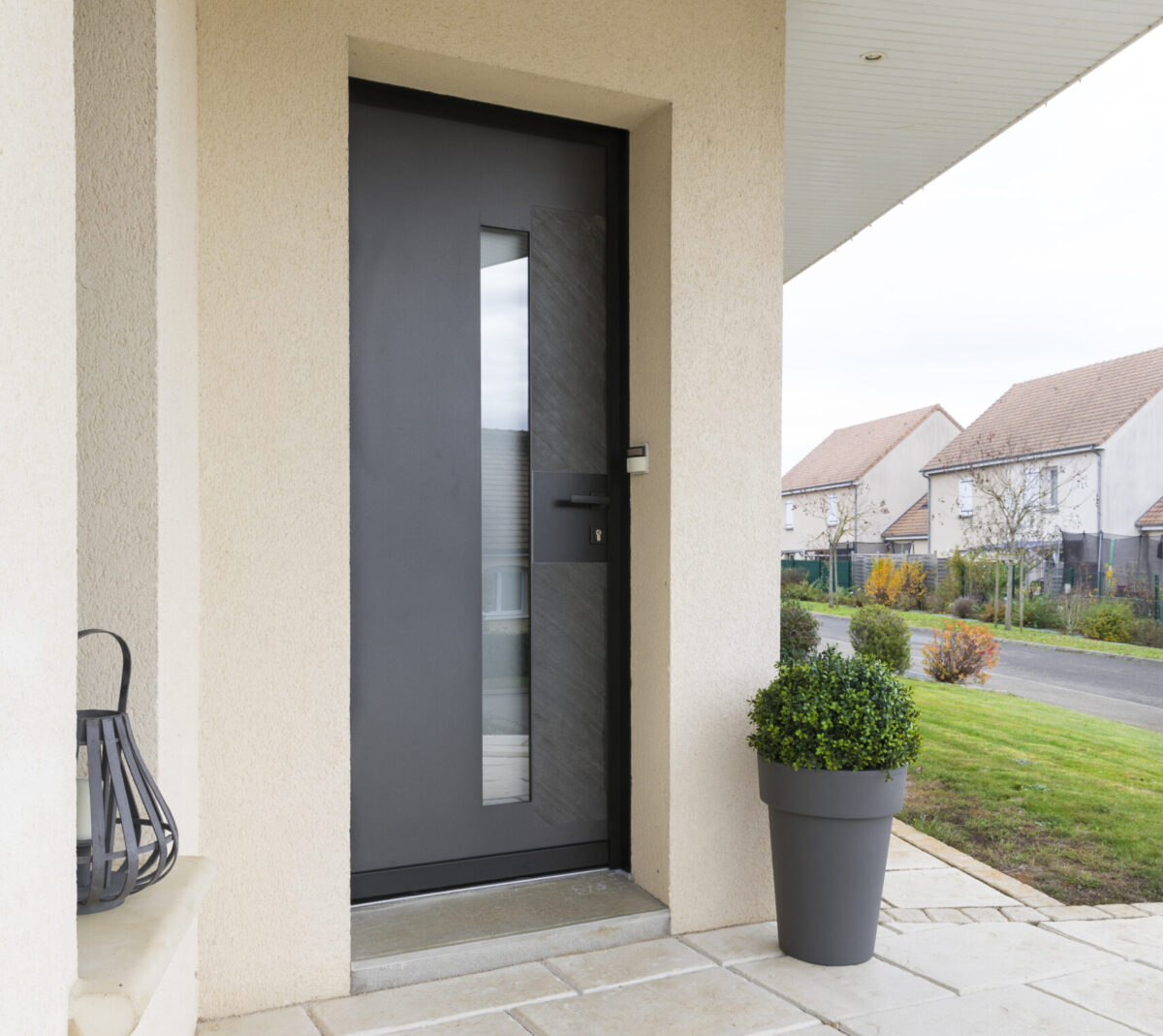 Porte d'entrée ALU Monobloc Mineral B