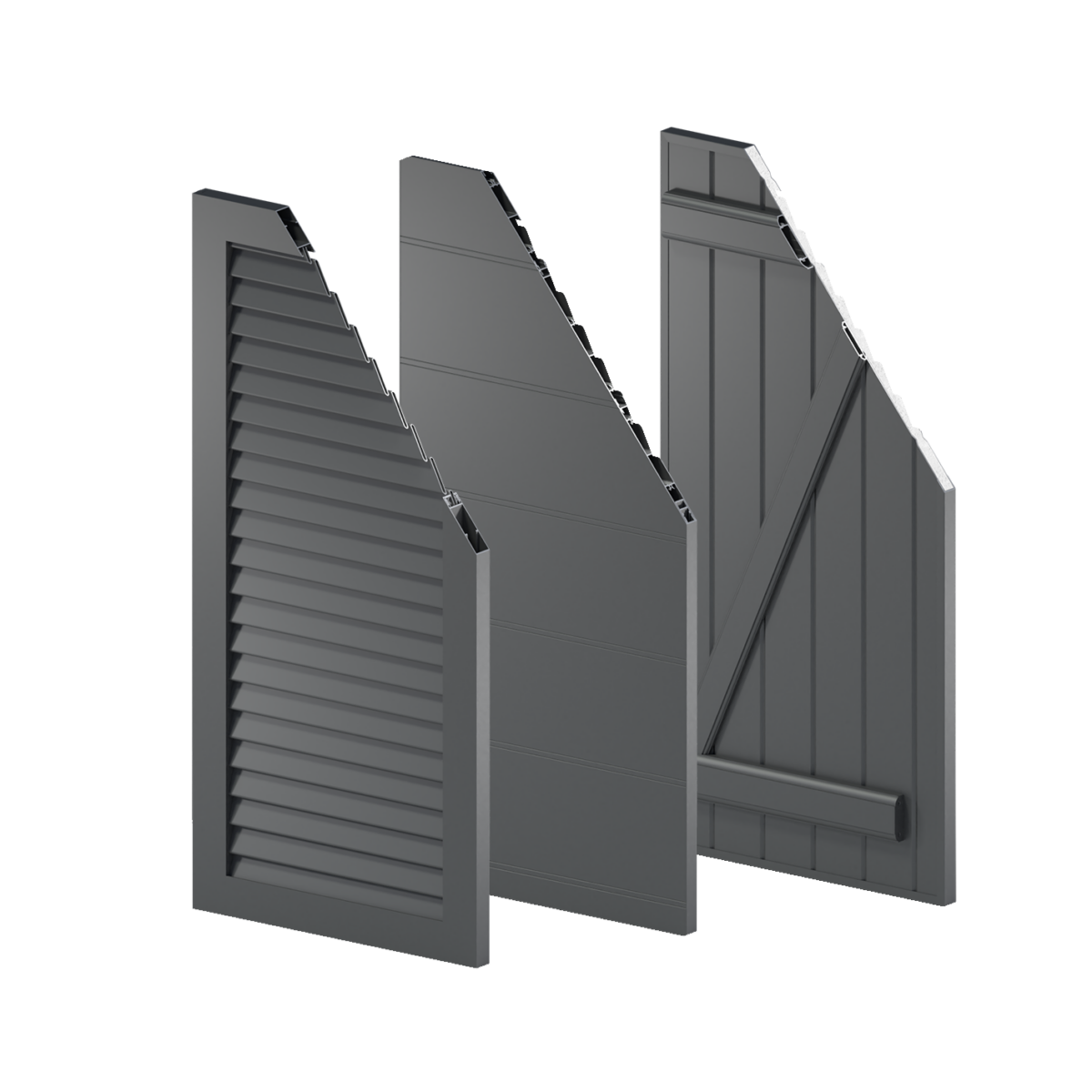 Gamme de volets battants et coulissants en aluminium