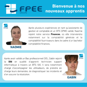 Portraits des nouveaux alternants qui rejoignent le Groupe Fpee