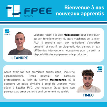 Portraits des nouveaux alternants qui rejoignent le Groupe Fpee