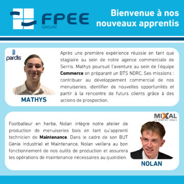 Portraits des nouveaux alternants qui rejoignent le Groupe Fpee